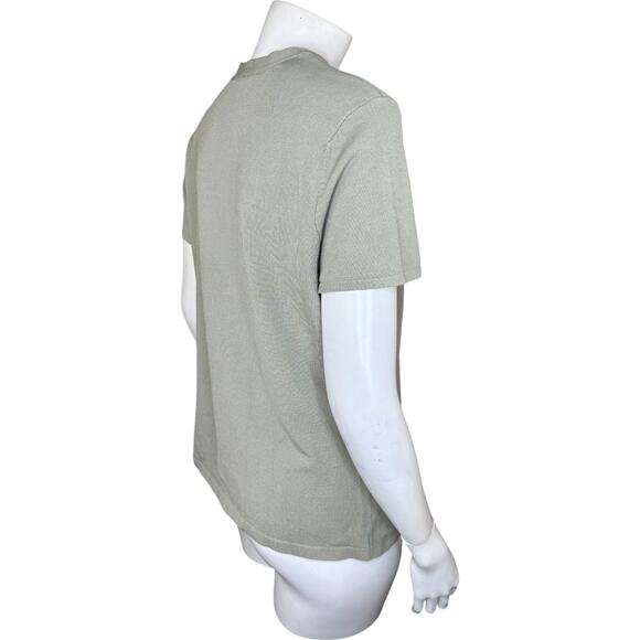 Talbots Large Petite Womens Light Olive Green Short Sleeve Stretch Top NWT - Picture 7 of 12